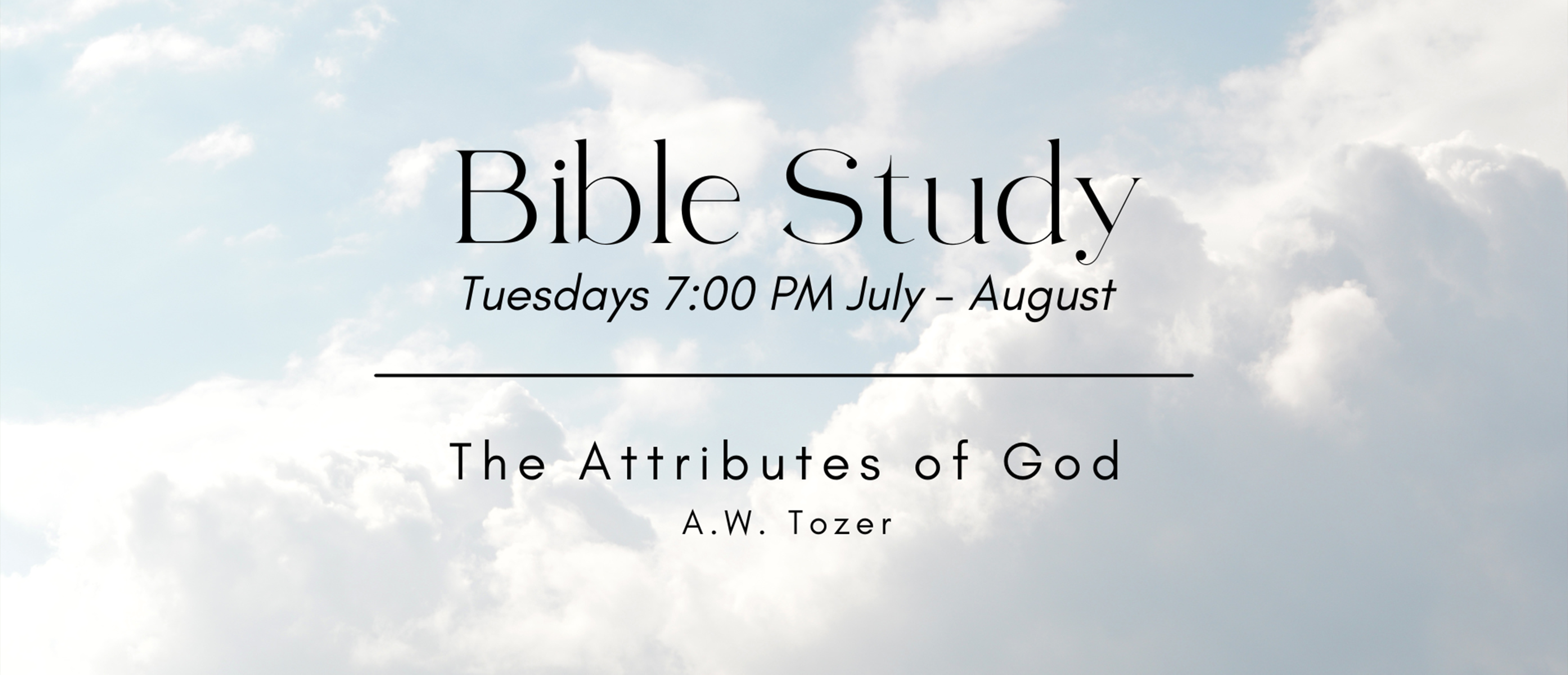 Attributes of God Summer Bible Study